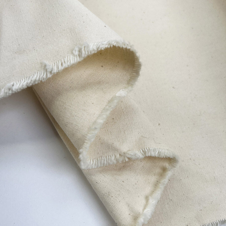 Heavy calico cotton woven fabric fold