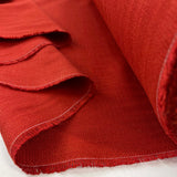 Heavy Viscose Linen Canvas Fabric Buddy Red Fold
