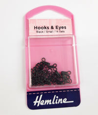 Hemline - Hooks and Eyes - Small - Black