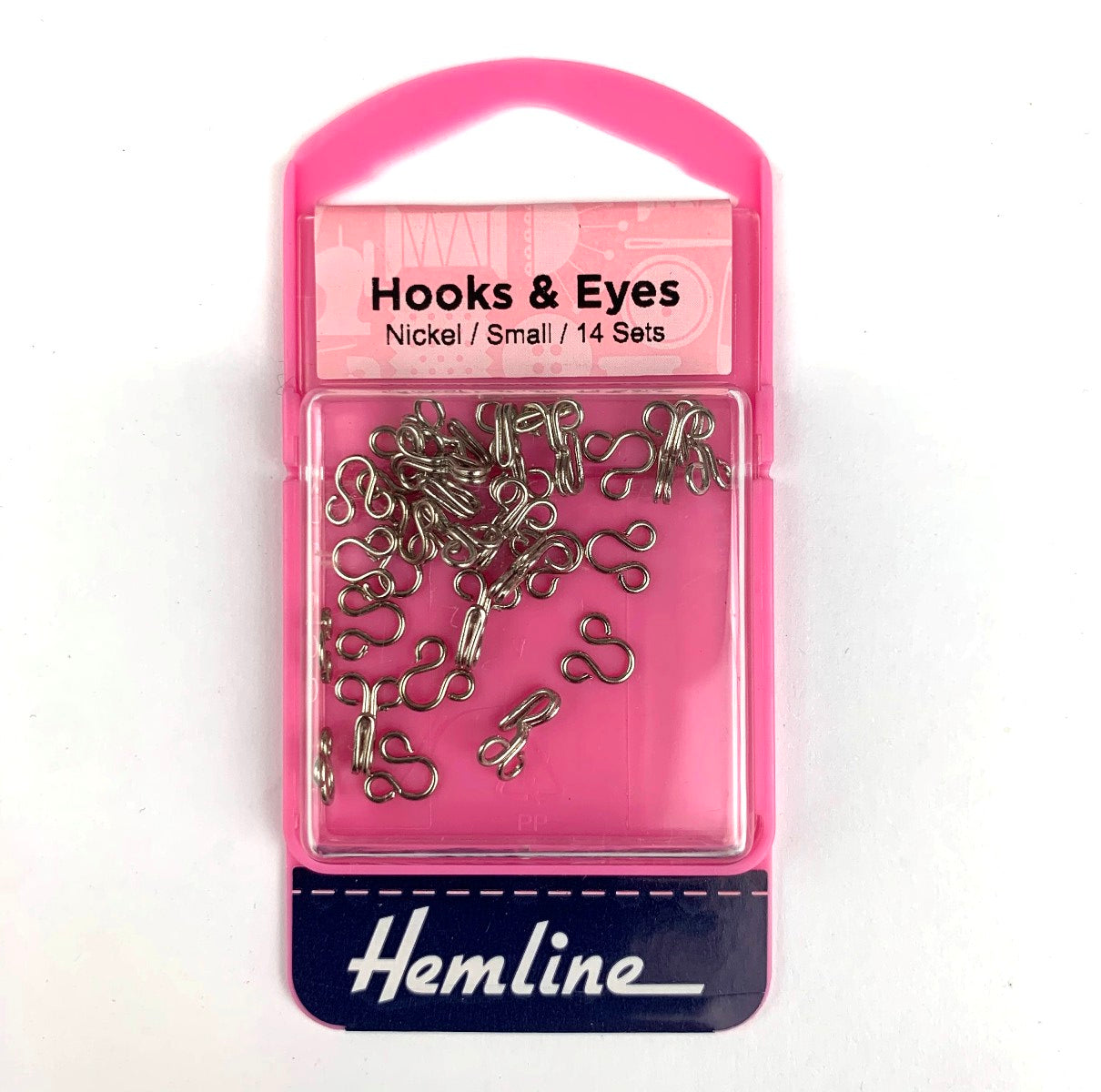 Hemline Hook And Eyes Nickel Silver Coated Brass 14 Sets