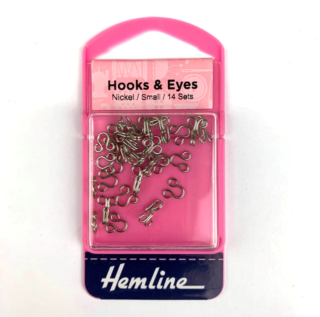 Hemline Hook And Eyes Nickel Silver Coated Brass 14 Sets
