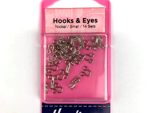 Hemline Hook And Eyes Nickel Silver Coated Brass 14 Sets