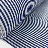 Henley Navy Stripe White Navy Stripe Cotton Seersucker Fabric R1