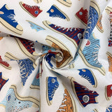 High Top Combe Cotton Trainer Fabric Cud