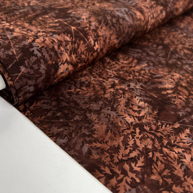Hoffman Bali Cotton Lawn Brownie Indonesian Leaf Fabric Bolt
