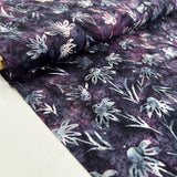 Hoffman Bali Cotton Lawn Merlot Purple Floral Abstract Indonesian Fabric Bolt