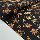 Hoffman Bali Cotton Lawn Nutmeg Indonesian Black Brown Floral Fabric Bolt