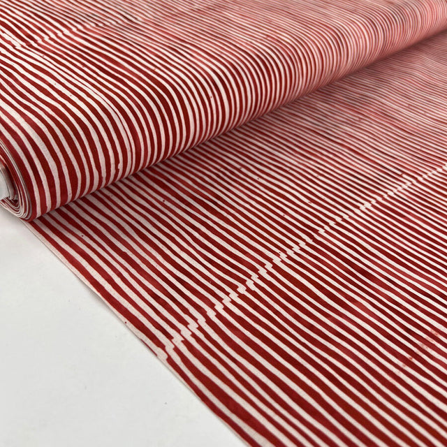 Hoffman Bali Cotton Lawn Peppermint Red White Stripe Indonesian Fabric Bolt
