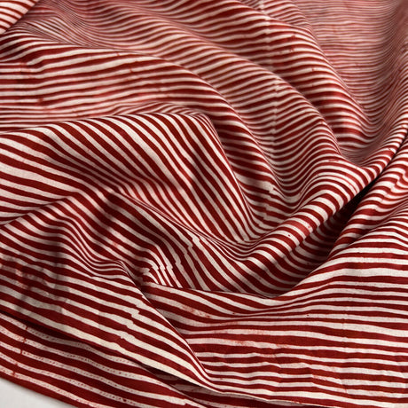 Hoffman Bali Cotton Lawn Peppermint Red White Stripe Indonesian Fabric