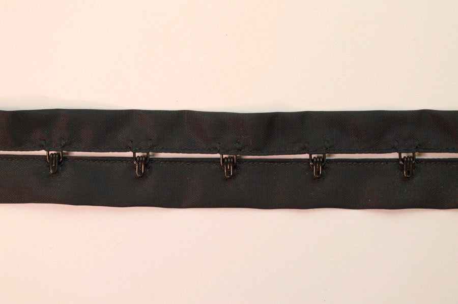 Hook Eyes Black Satin Matt Corsetry Tape Fastening S