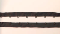 Professional Black Matt/Satin Hook & Eye Corset Tape