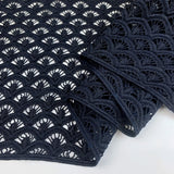 Hope Dark Navy Geometric Guipure Lace Fabric For Special Occasions Fold 2