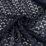 Hope Dark Navy Geometric Guipure Lace Fabric For Special Occasions Swirl