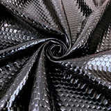 Hopelessly Devoted Knitted Coated Dotty Black Polyester Jersey Fabric Texture Fabric Photo 1