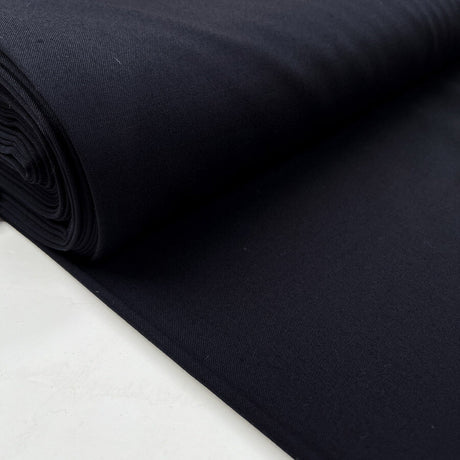 Howard British Wool Navy Plain Woven Suiting Fabric Bolt