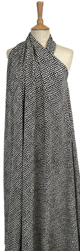 I Ll Take That Polyester Black White Spotty Crinkl