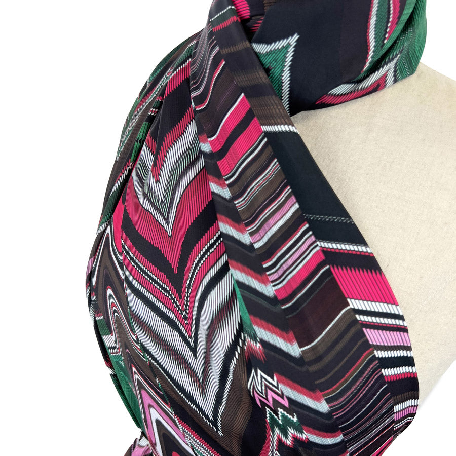 Idaho Digitally Printed Satin Dress Fabric Side