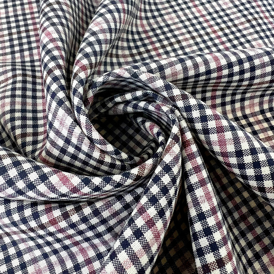 In All My Born Days Mute Check Wool Shirting Fabric Twist