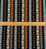 Inca Striped Ponco Multicoloured Cotton Poly Mix Suiting Jacketing Fabric Scale Fabric Photo