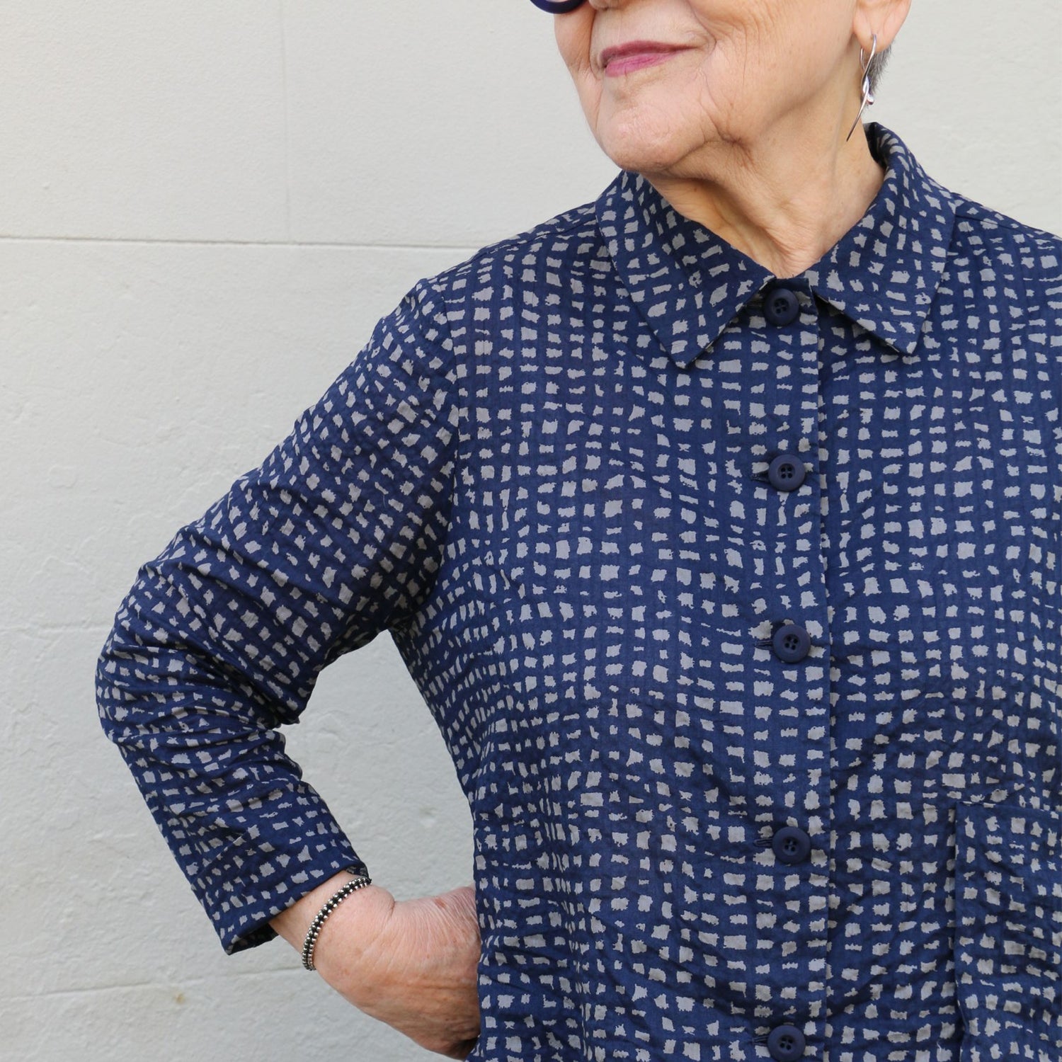 Ines shirt pattern tessuti 3