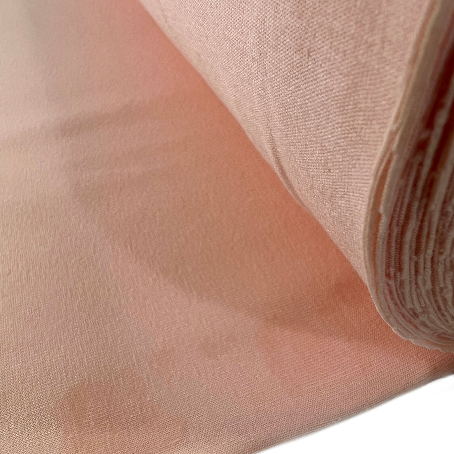 Interlock Cotton Blush Pink Lycra Dress Fabric Roll