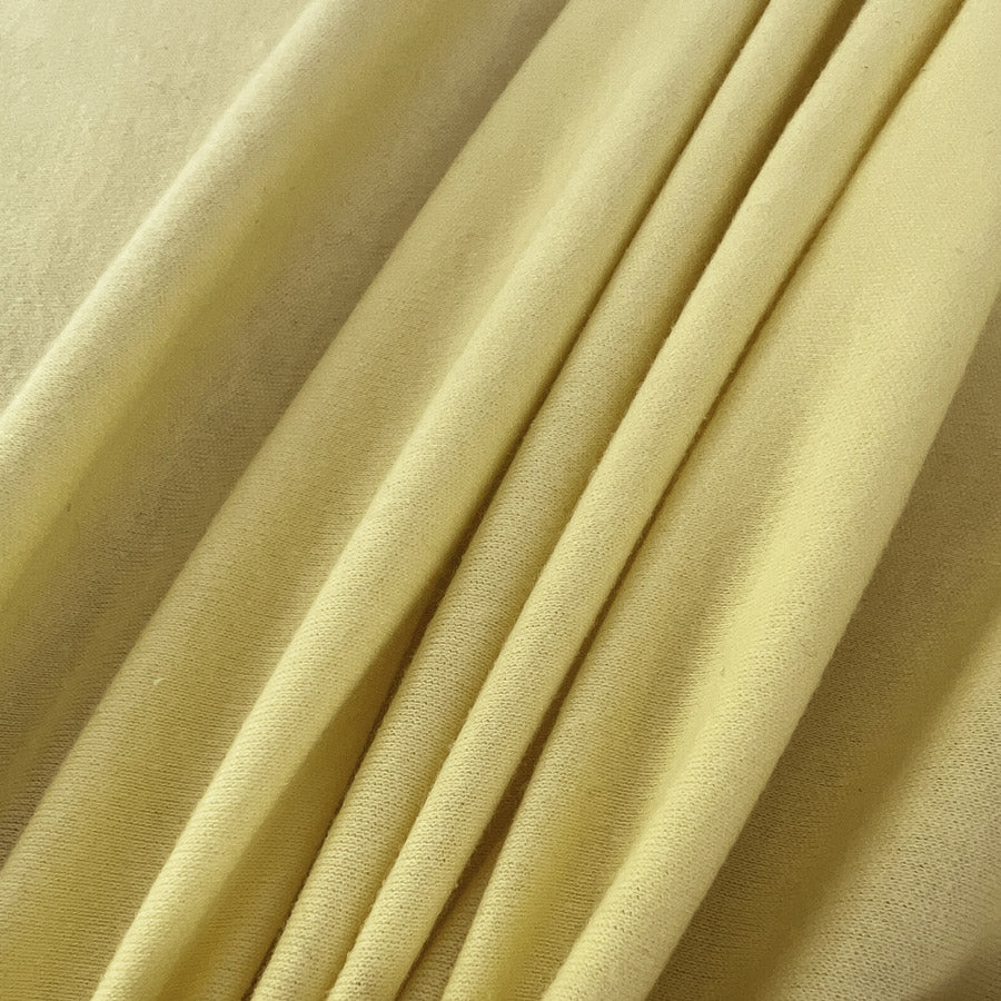 Interlock Cotton Jersey Plain Lemon Soft Knitted Tshirt Fabric