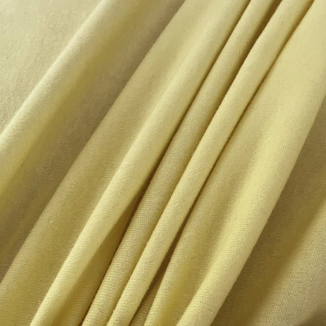 Interlock Cotton Jersey Plain Lemon Soft Knitted Tshirt Fabric