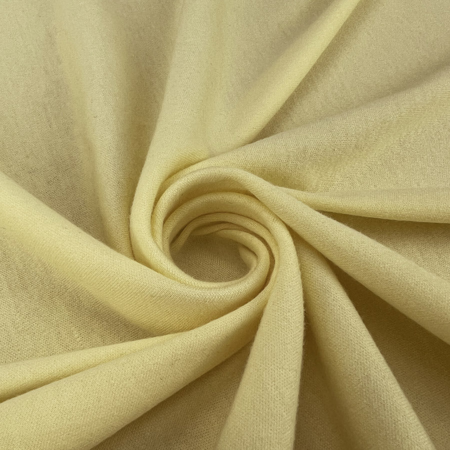 Interlock Cotton Jersey Plain Lemon Soft Knitted Tshirt Fabric Twist