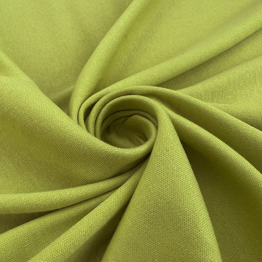Interlock Cotton Jersey Plain Lime Soft Knitted Tshirt Fabric Twist