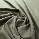 Interlock Khaki Green British Knitted Cotton Jersey Fabric