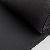 Inwool Jersey Rib Dark Grey Black Nylon Stretch Italian Strong Cuffing Fabric Roll