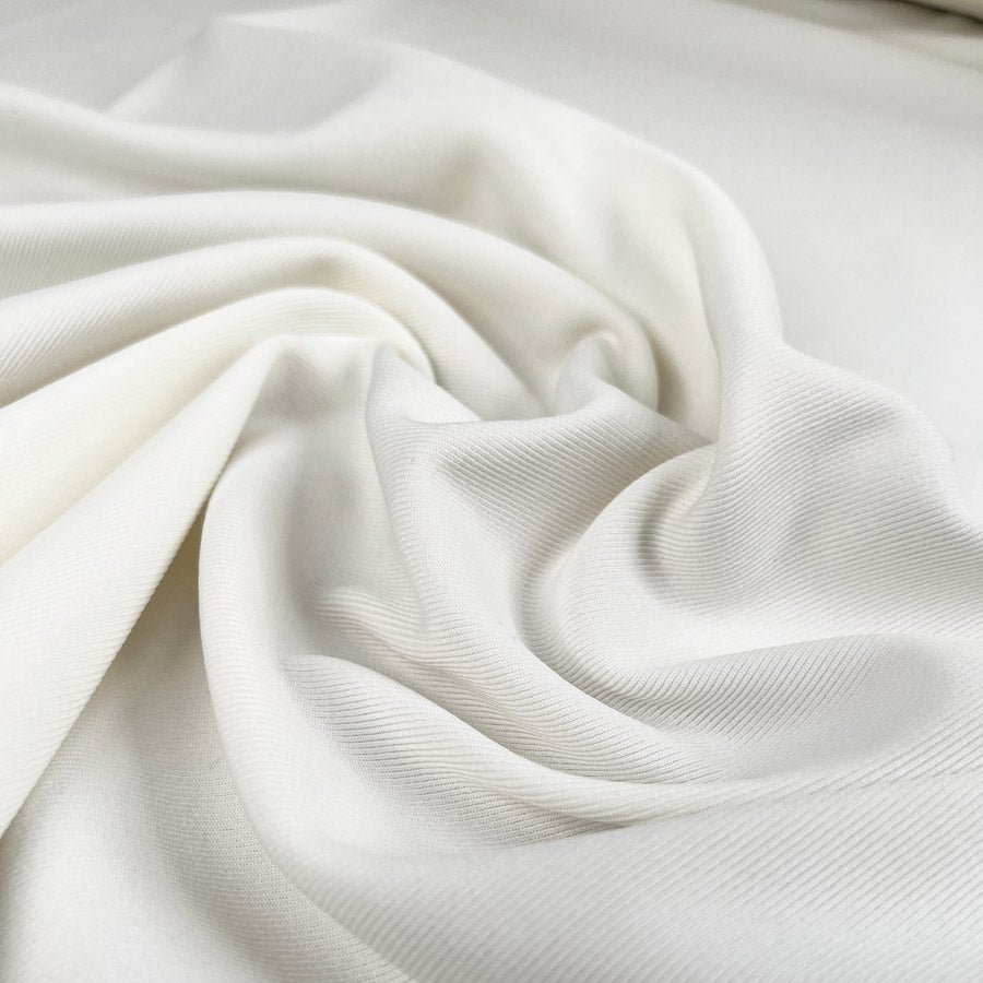 Inwool Jersey Rib Ivory Cream Nylon Stretch Italian Strong Cuffing Fabric