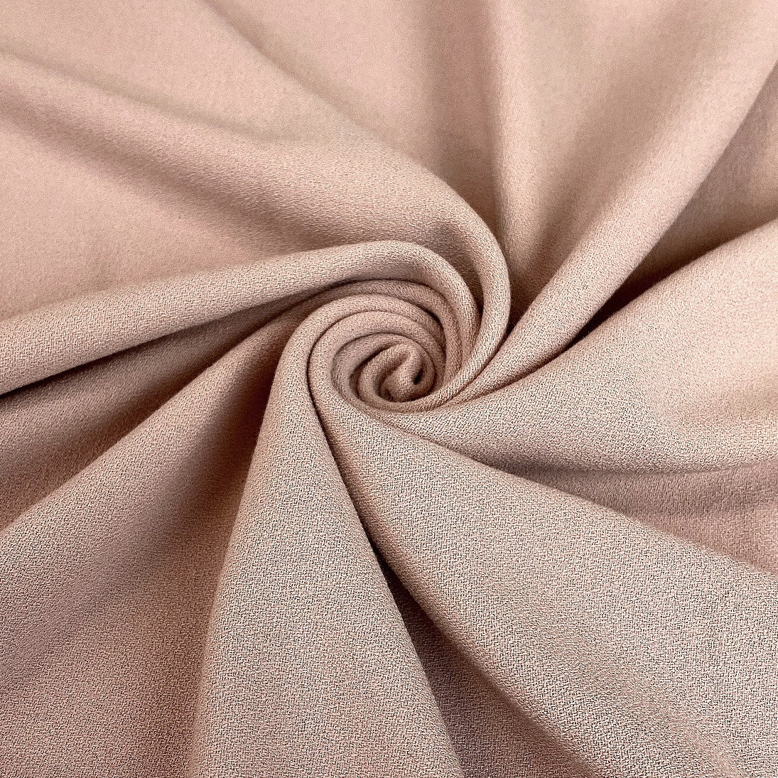Italian Crepe Blush Plain Polyester Viscose Mix Stretch Crepe Dress Fabric Drape Fabric Photo