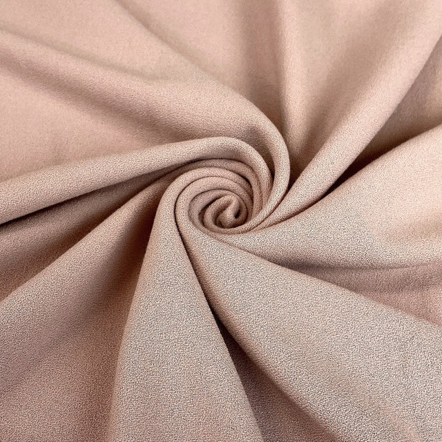 Italian Crepe Blush Plain Polyester Viscose Mix Stretch Crepe Dress Fabric Drape Fabric Photo