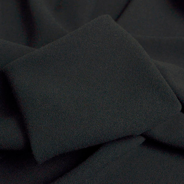 Italian Crepe Charcoal Black Polyester Italian Crepe Dress Fabric Close Up Fabric Photo C6E80D71 4F81 46E1 B68C 80E537F6D1D5