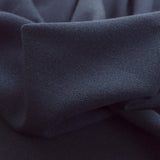 Italian Crepe Navy Polyester Deep Navy Dress Fabric Cu