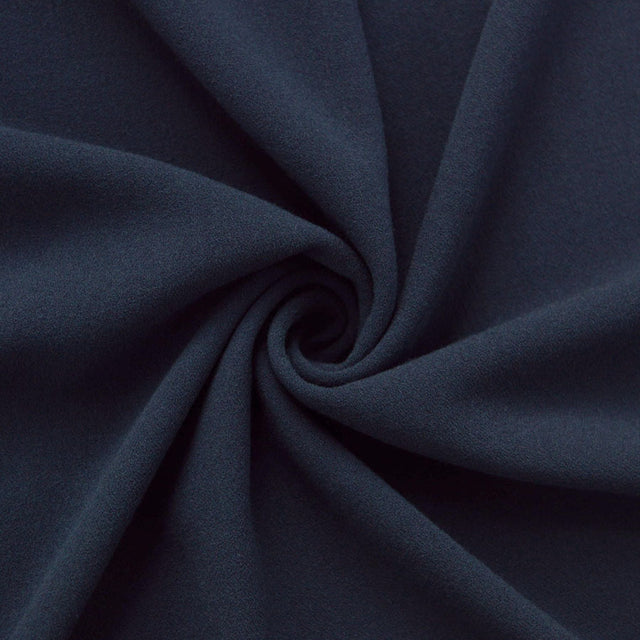 Italian Crepe Navy Polyester Deep Navy Dress Fabric Cud