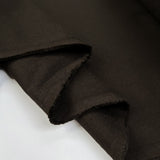 Italian 100% Brushed Cotton Dark Brown Fabric Westwood Fold