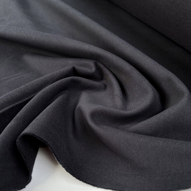 Italian 100% Brushed Cotton Twill Grey Fabric Buckthorn