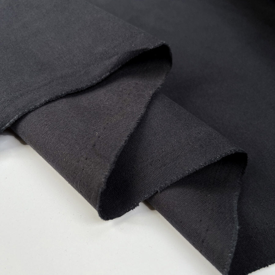 Italian 100% Brushed Cotton Twill Grey Fabric Buckthorn Fold