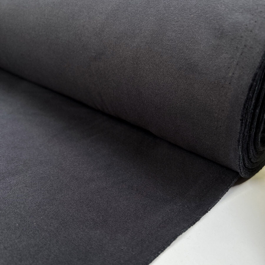 Italian 100% Brushed Cotton Twill Grey Fabric Buckthorn Roll