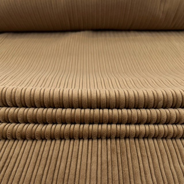 Italian 6 Wale Corduroy Camel Cotton Woven Trouser Fabric