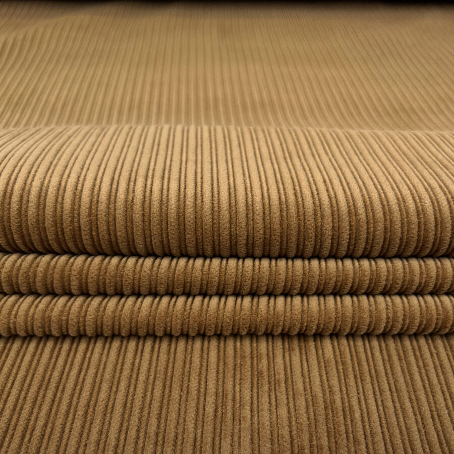 Italian 6 Wale Corduroy Rich Tan Cotton Woven Trouser Fabric Fold 4Aa23E31 1E6D 4Cb7 9C0D 59A2812E20C7