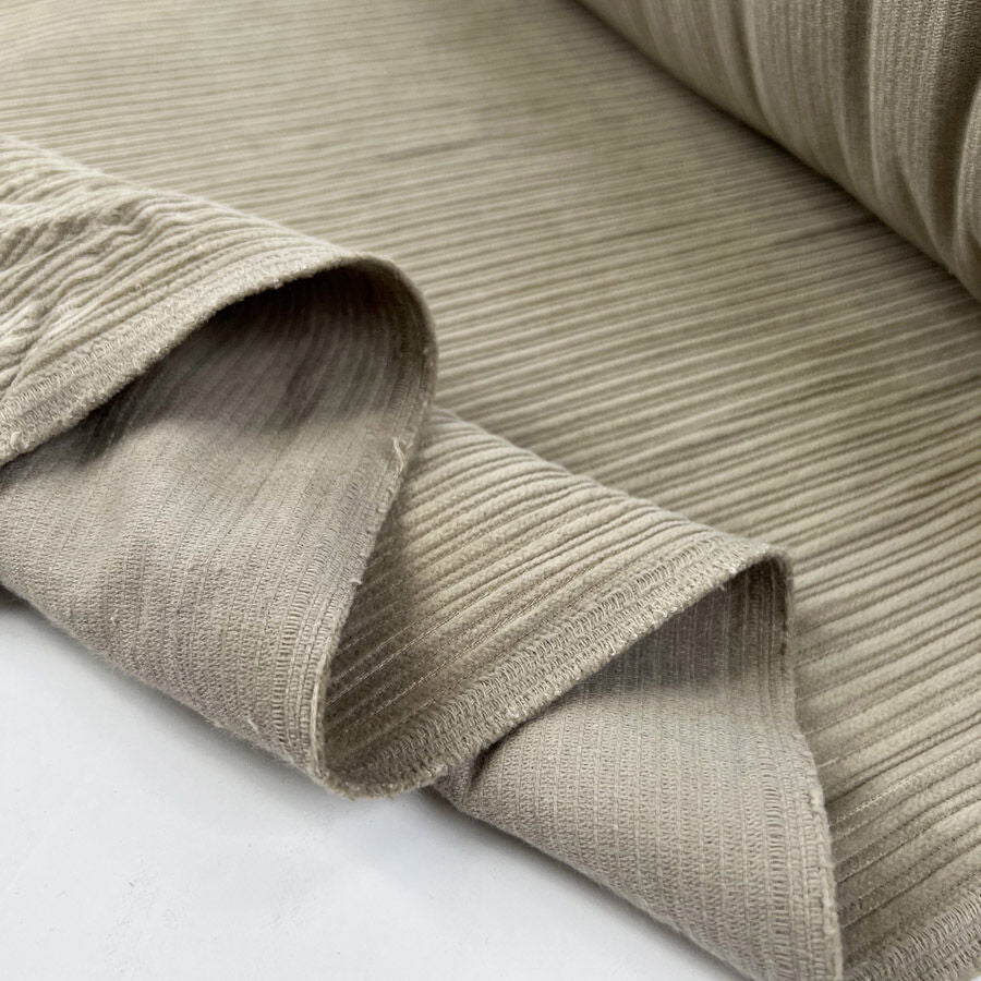 Italian 6 Wale Corduroy Stone Cotton Woven Trouser Fabric Fold