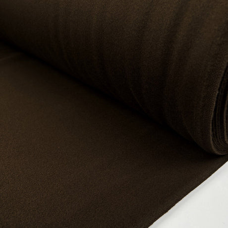 Italian Brushed Wool Brown Coating Fabric Huggy Bear Roll