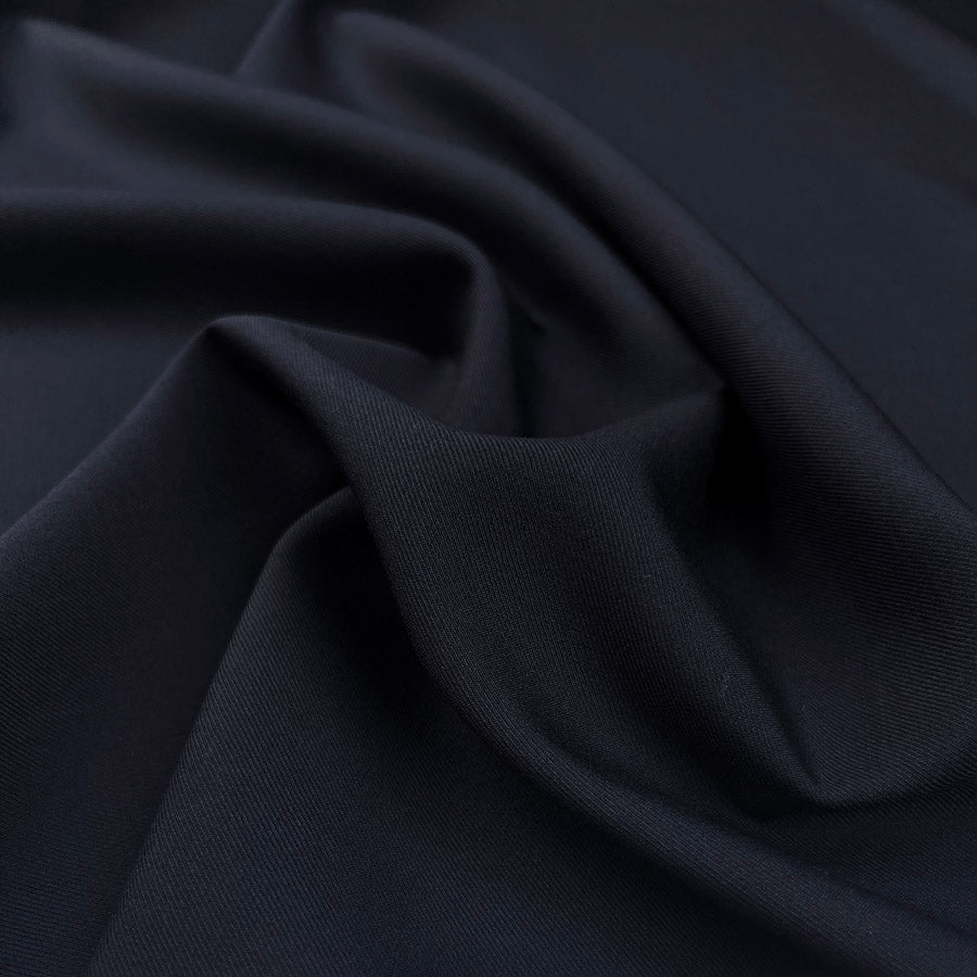 Italian Deadstock Fleece Virgin Wool Suiting Dark Navy Officer Material