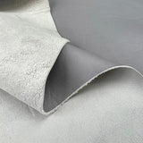 Italian lambs hide fabric lambs leather silver fold