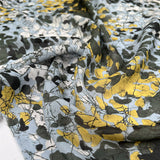 Italian Lightweight Floral Dress Fabric Silk Crepe Wild Stem