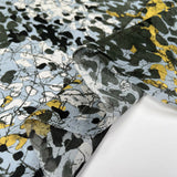 Italian Lightweight Floral Dress Fabric Silk Crepe Wild Stem Fold