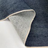 Italian Red Selvedge Denim Ocean Indigo Cotton Heavy Trouser Fabric Fold